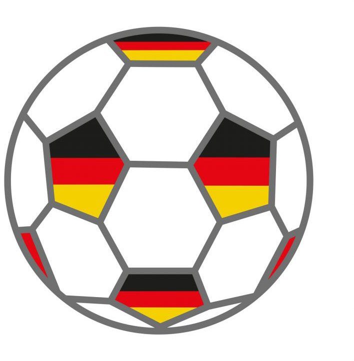 (1 St) Wandtattoo + Fußball Fahnen Wall-Art Deutschland