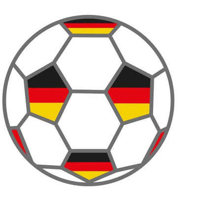 Wall-Art Wandtattoo Fußball + Deutschland Fahnen (1 St), selbstklebend, entfernbar