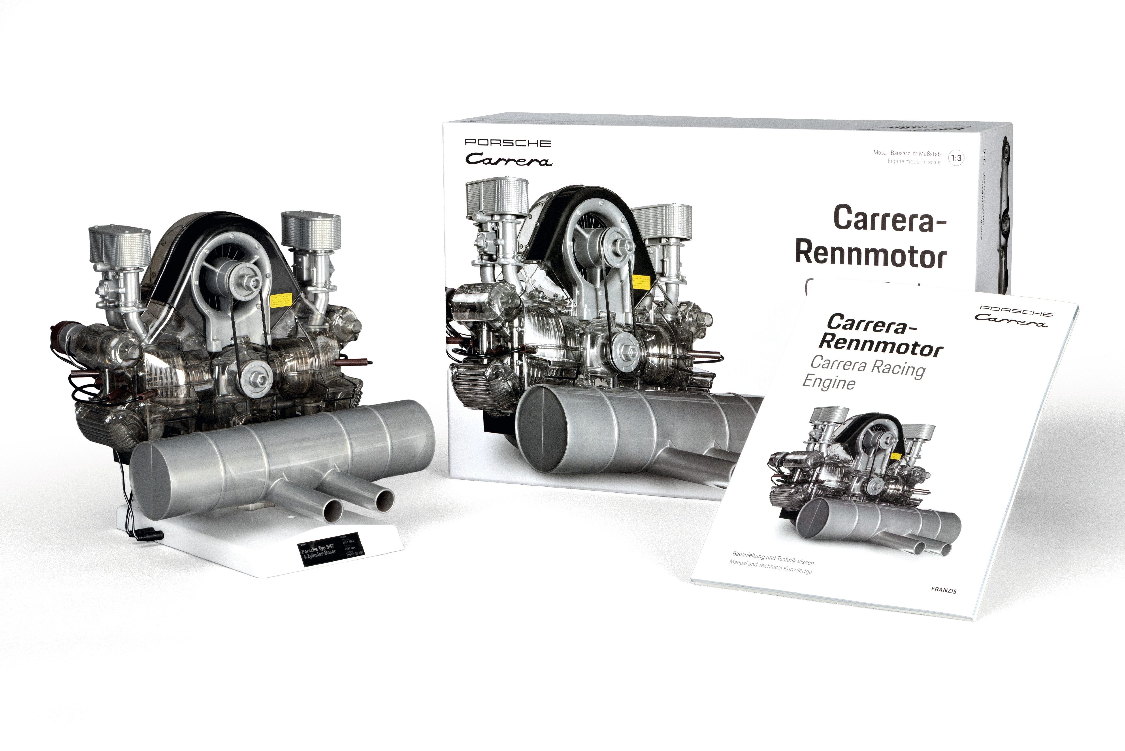 Franzis Modellbausatz Porsche Carrera-Rennmotor Motorbausatz