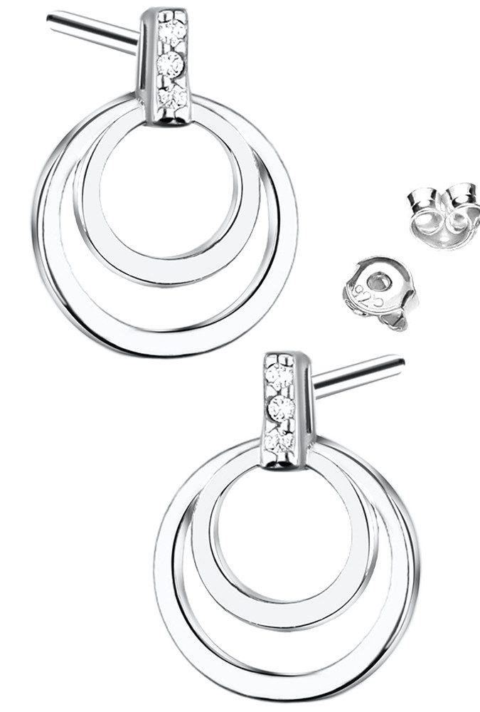 Limana Paar Ohrstecker kleine runde Ohrringe 925 Silber Gold vergoldet Frauen Damen Schmuck (inkl. Schmuckbox), für jeden Tag Geschenk Muttertag Weihnachten Ostern Geburtstag