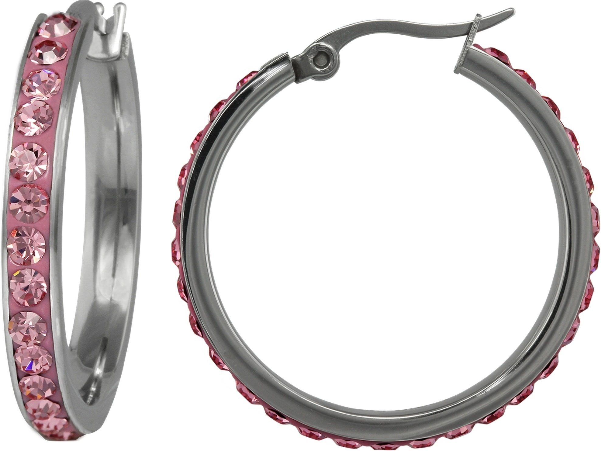 Amello Paar Creolen Amello Ohrringe Edelstahl Creolen 30mm (Creolen), Damen günstig online kaufen