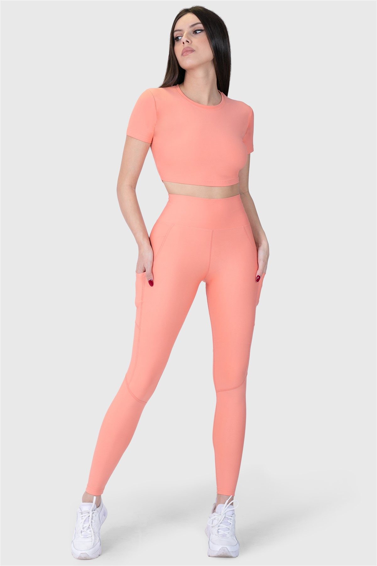 Superstacy Leggings Hoch taillierte Sport Leggings mit Tasche