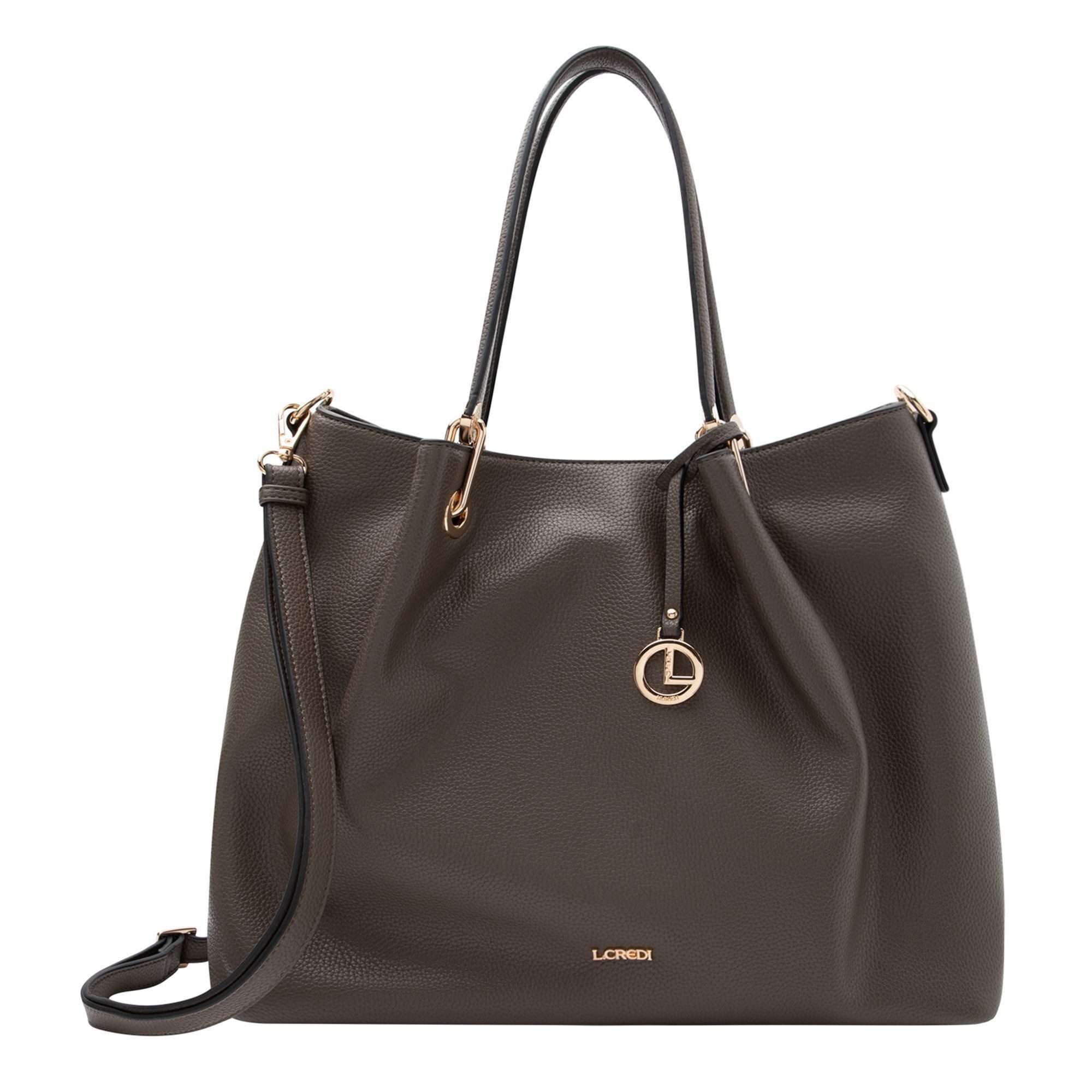 L. CREDI Schultertasche Ebony, Kunstleder günstig online kaufen