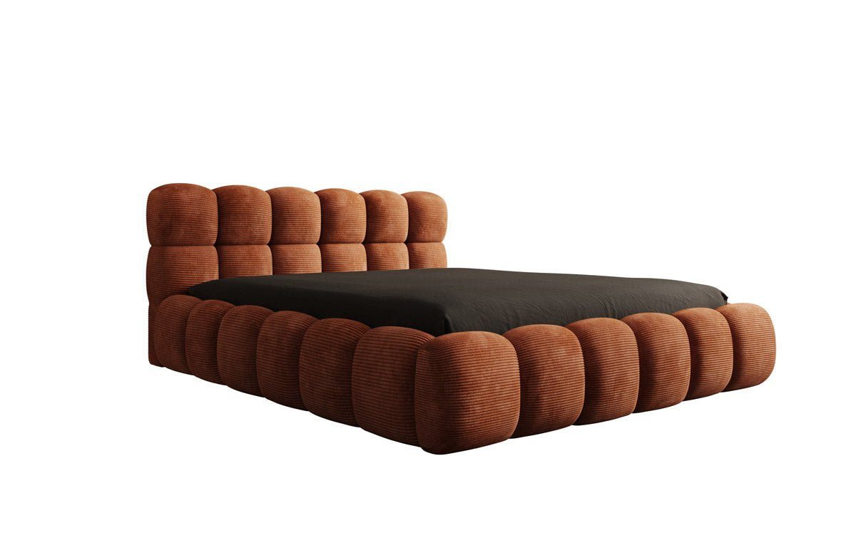 Luxusbetten24 Polsterbett Designer Polsterbett Boston, in Cord mit Stauraum