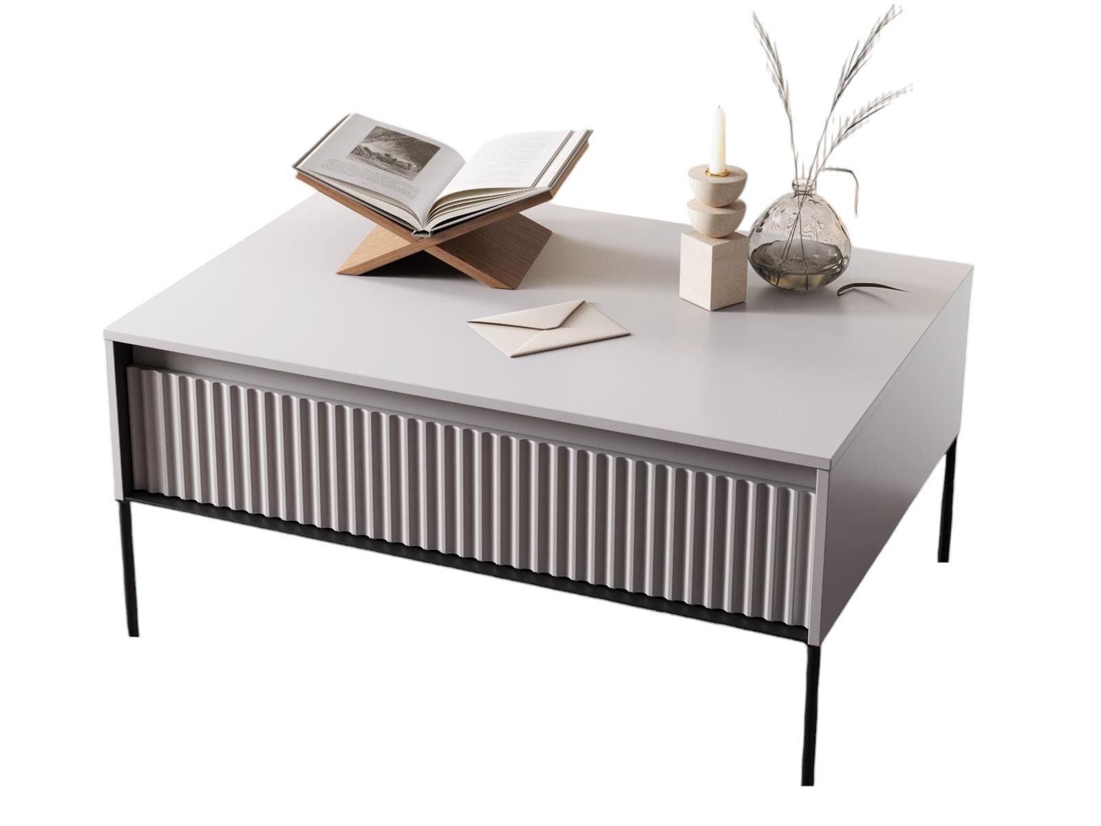 Compleo Couchtisch FLORE mit 1 Schubladen, Modern Kaffeetisch für Wohnzimme günstig online kaufen