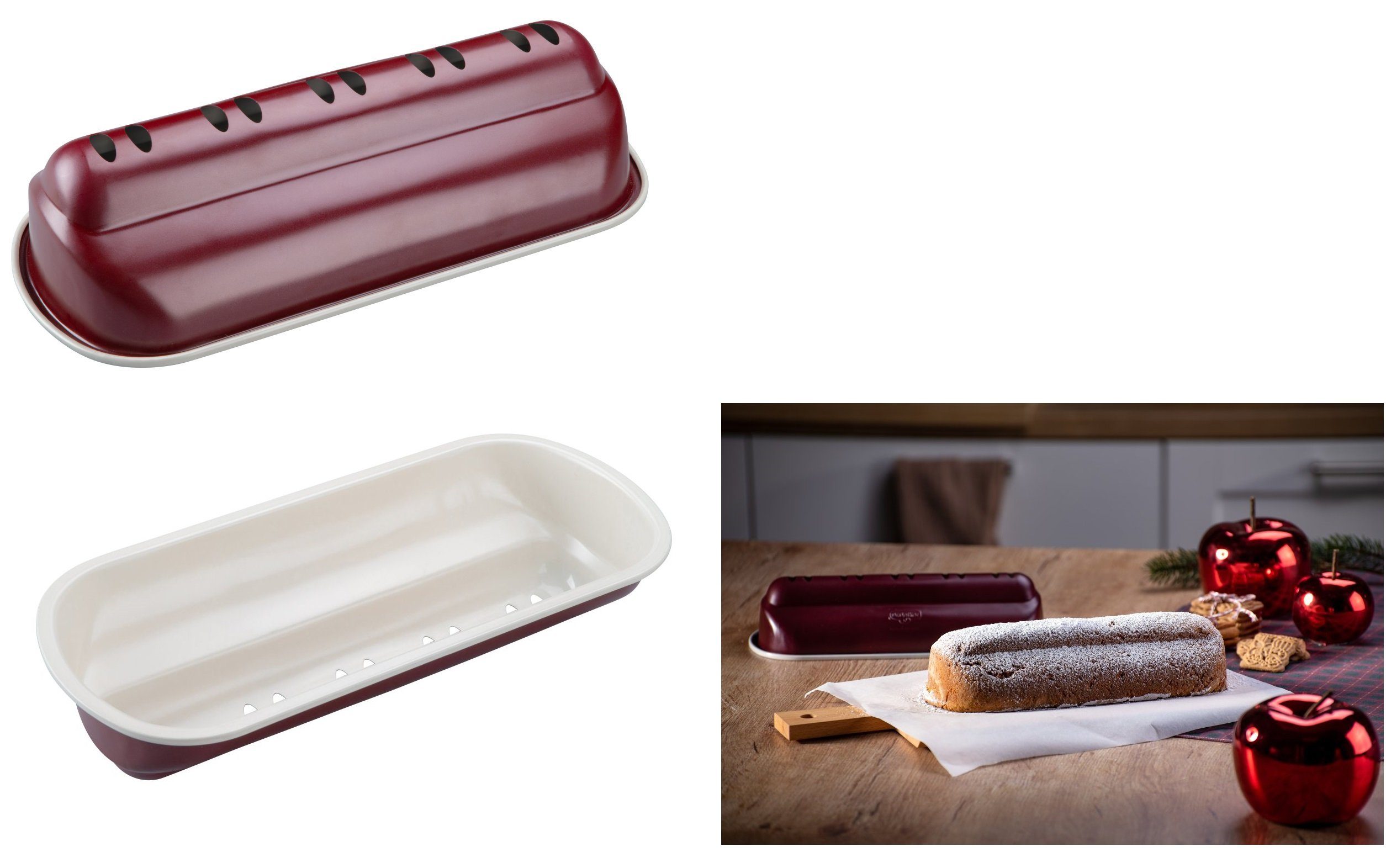 Dr. Oetker Küchenhelfer Backform Dr. Oetker Bakery Stollenbackform 31cm Christstollenform