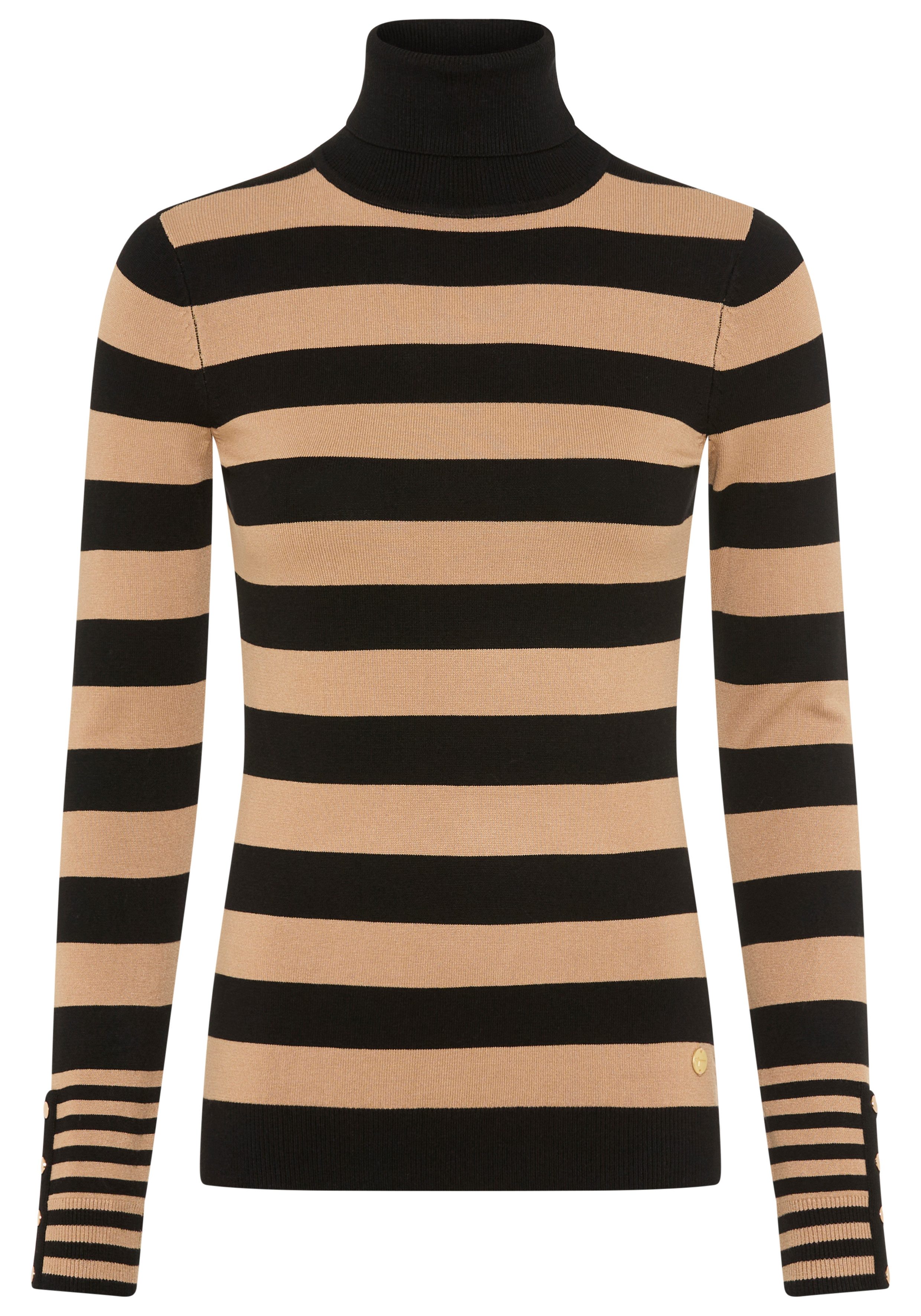 Rollkragenpullover mit figurbetonter Passform, aus angenehmer Viskosemischung