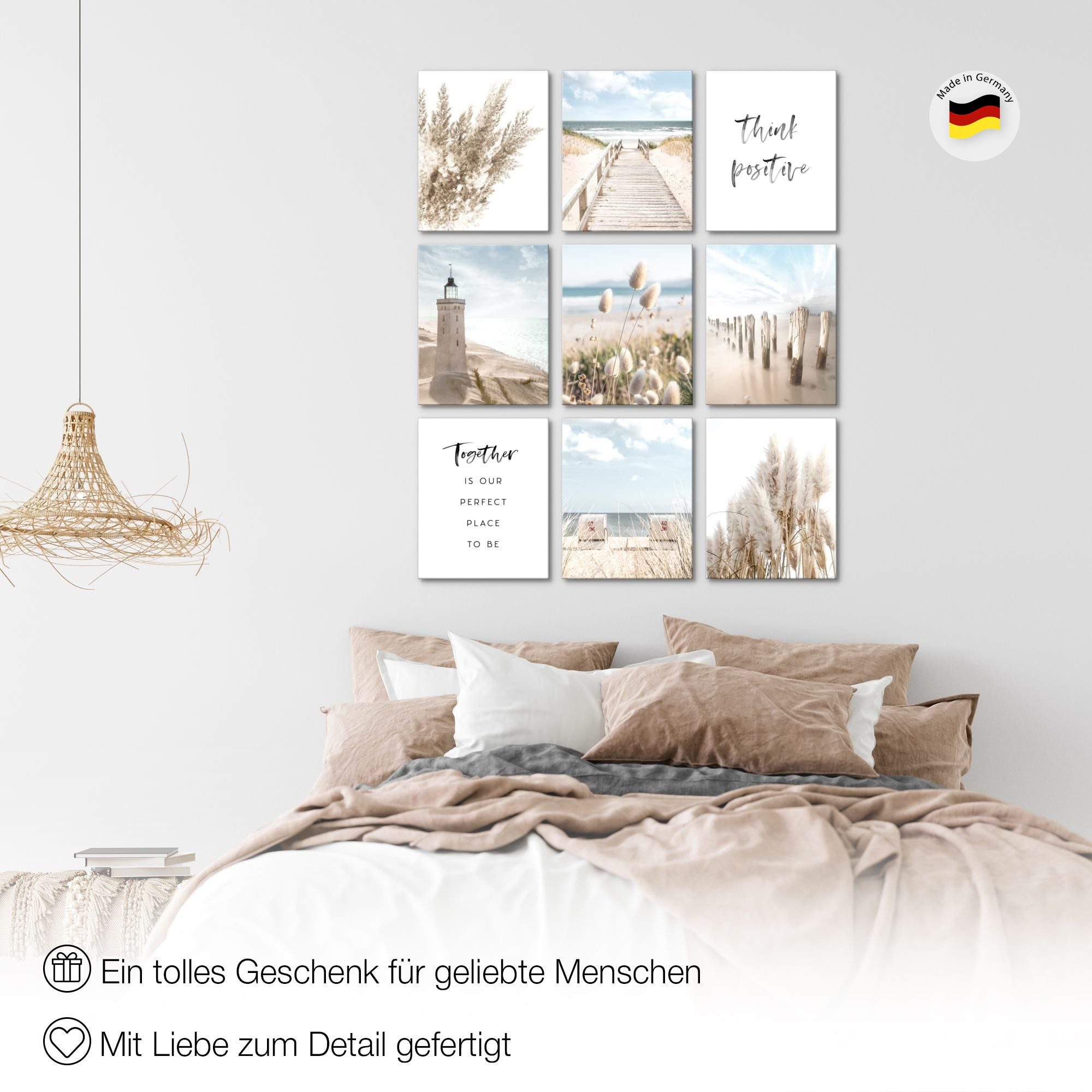 Novart Wandbild Set Ostsee Meer Strand Boho, (9 St) – Bild 5 von 5
