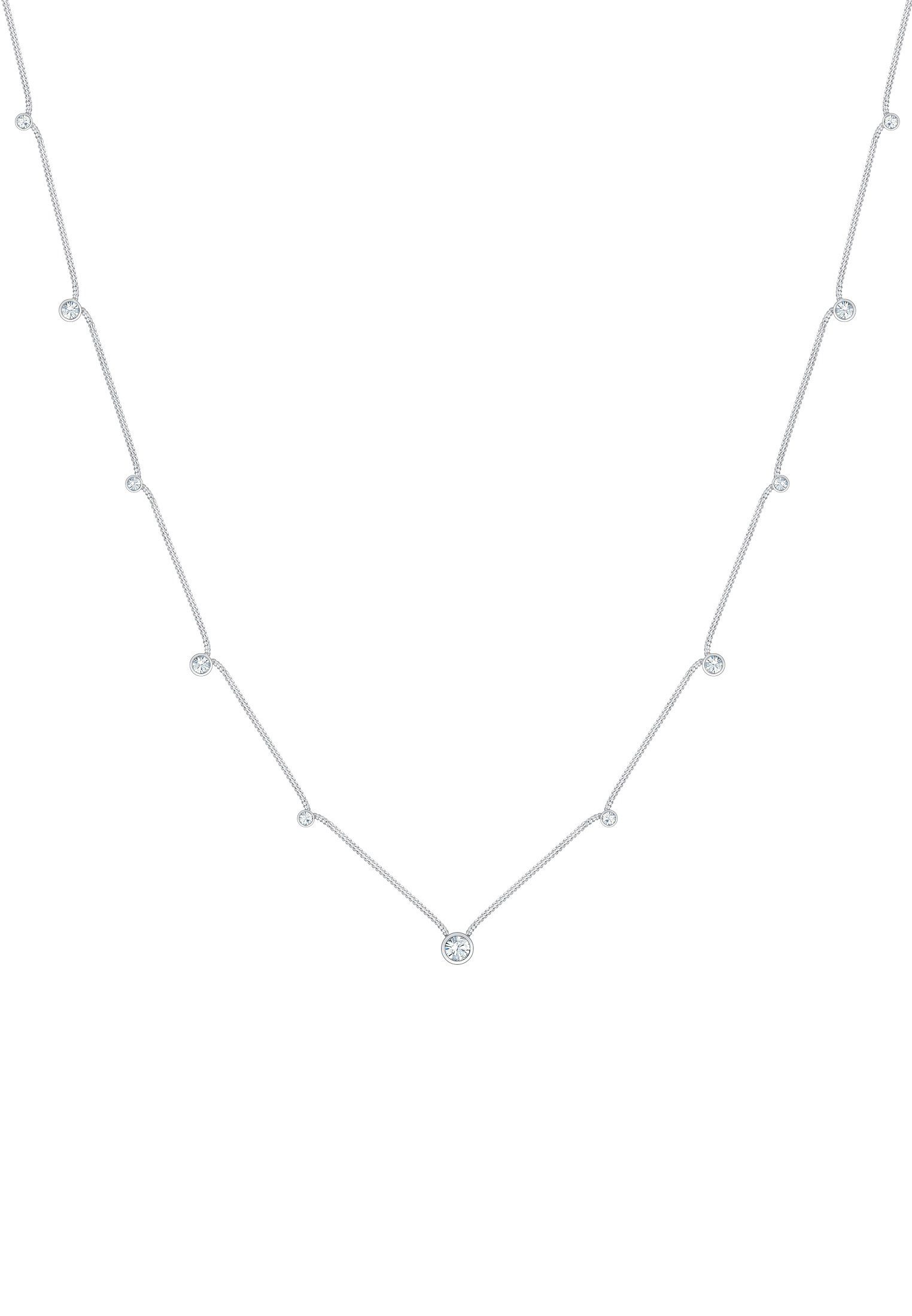 Elli Collierkettchen Weiß 925 Sterling Silber, mit Kristallen von Swarovski®