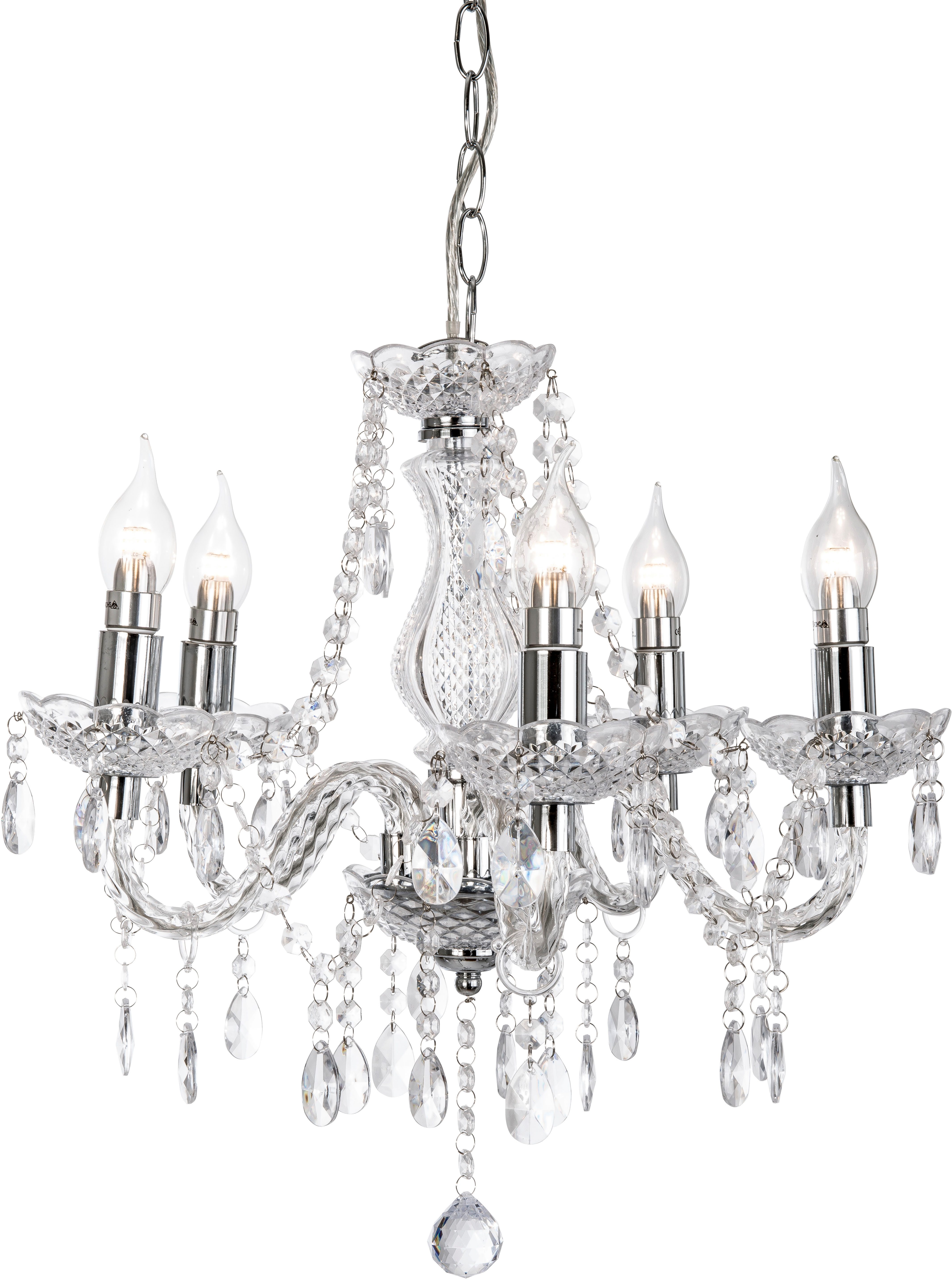 NOWA Kronleuchter MARIE, ohne Leuchtmittel, Luster, Elegante Leuchte, Kristalle, Hängeleuchte, Pendelleuchte