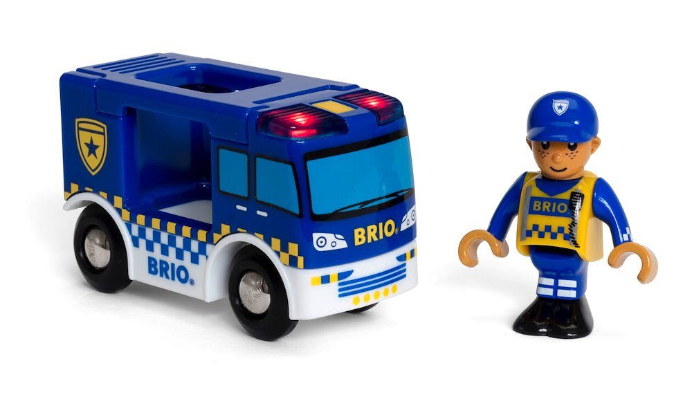 BRIO® Spielzeugeisenbahn-Lokomotive World Fahrzeug Polizeiwagen mit Licht u günstig online kaufen