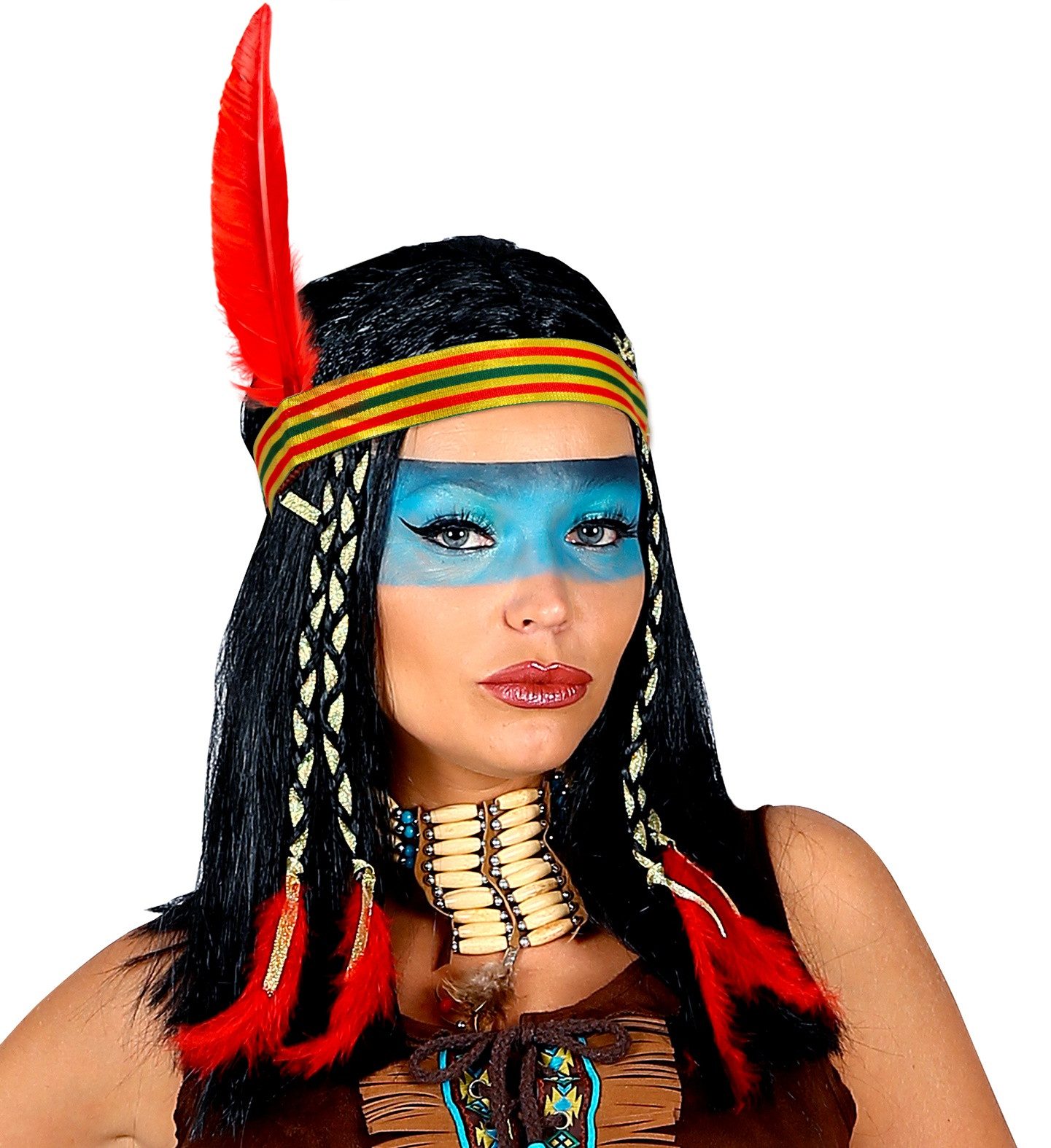 Kostüm-Perücke Perücke Cheyenne, Schwarz