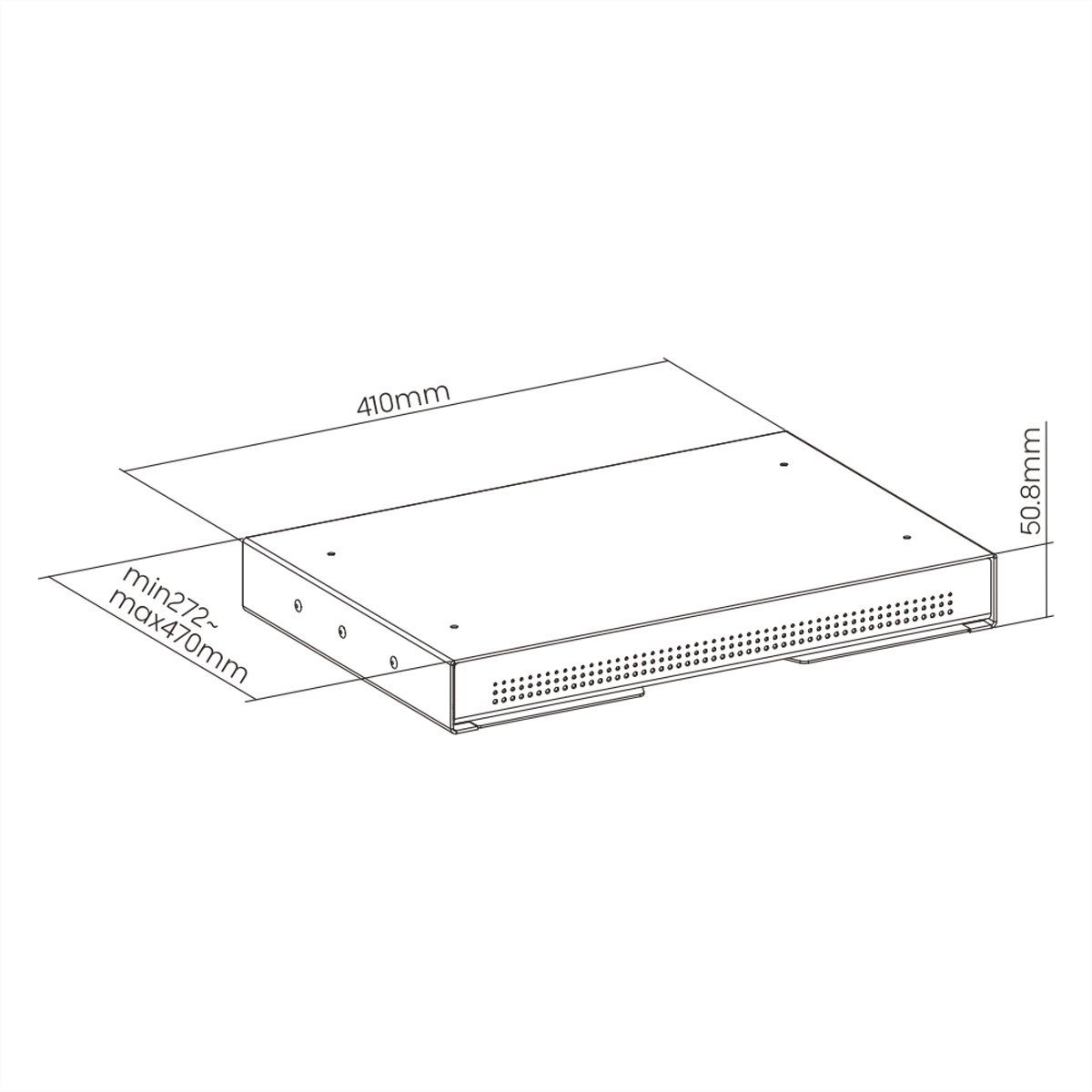 ROLINE Halterung Untertisch-Schublade, (slim)