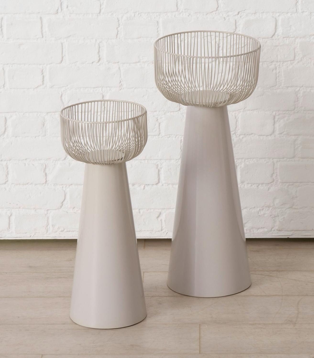 BOLTZE GRUPPE GmbH Dekosäule Dekofigur Cindy Beige 22x55 cm pulverbeschichted