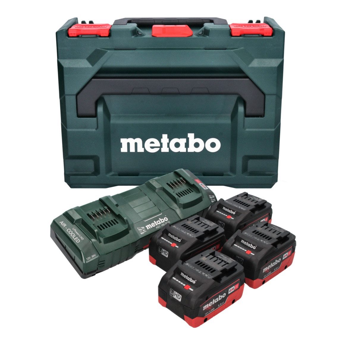 metabo Basis Set 4x LiHD Akkupack 18 V 5,5 Ah Li-Ion Akku CAS System Akkupacks