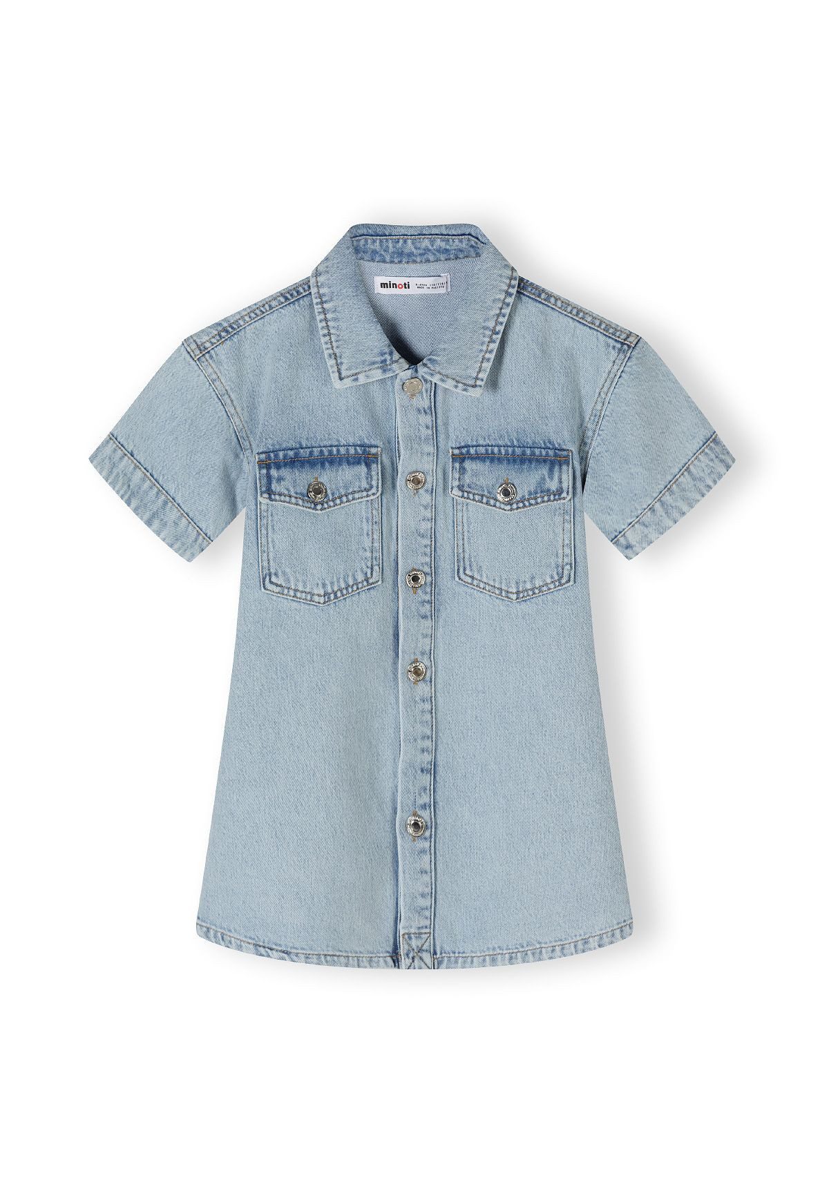 MINOTI Jeanskleid Hemdkleid mit kurzen Ärmeln günstig online kaufen