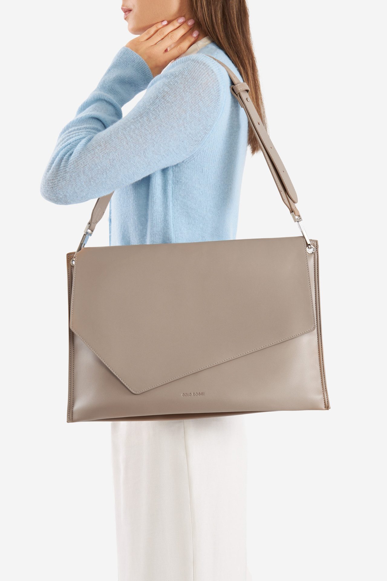 GINO ROSSI Handtasche Gino Rossi Große Tasche CS6336 beige