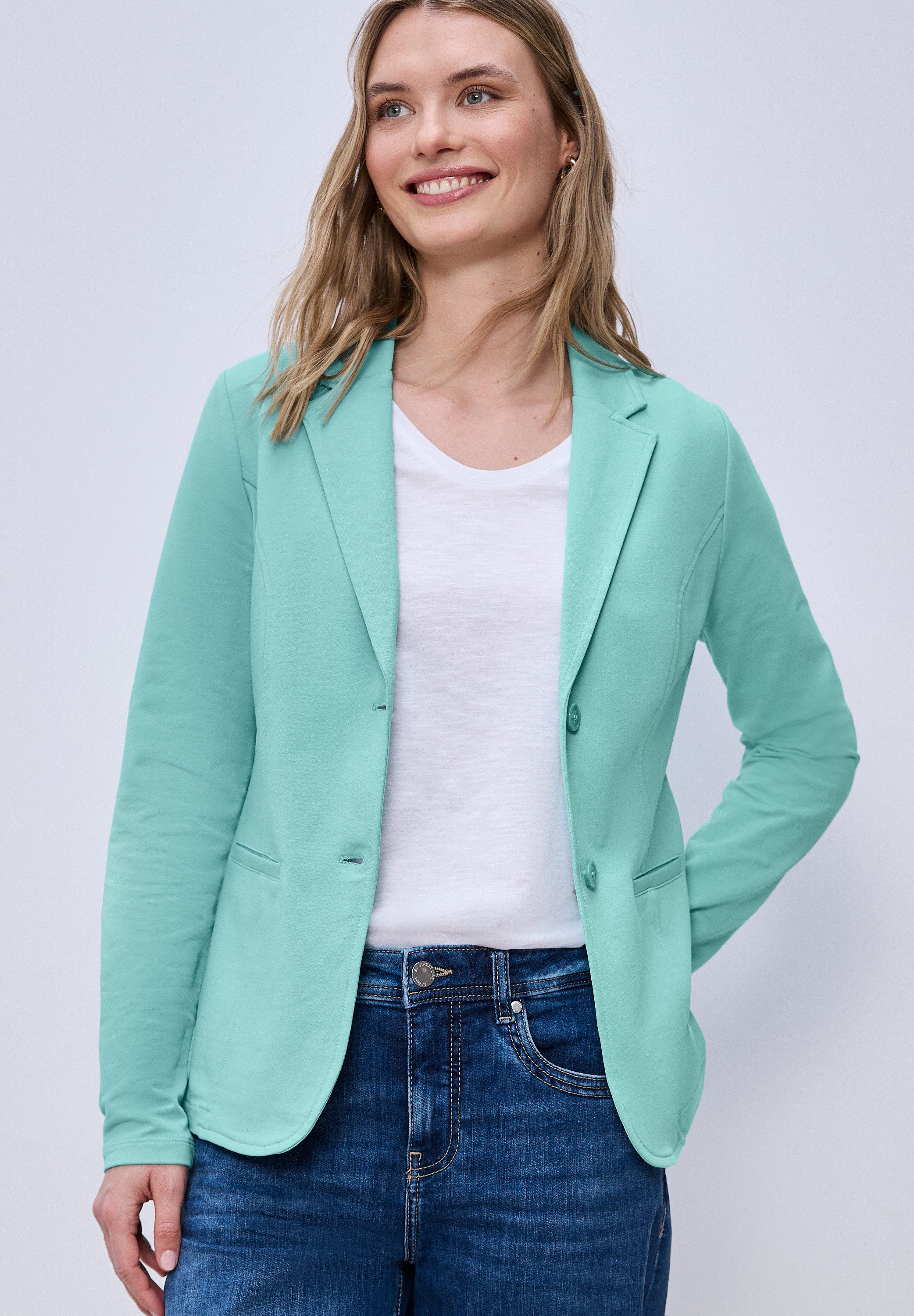 STREET ONE Sweatblazer im soften Baumwoll-Mix günstig online kaufen