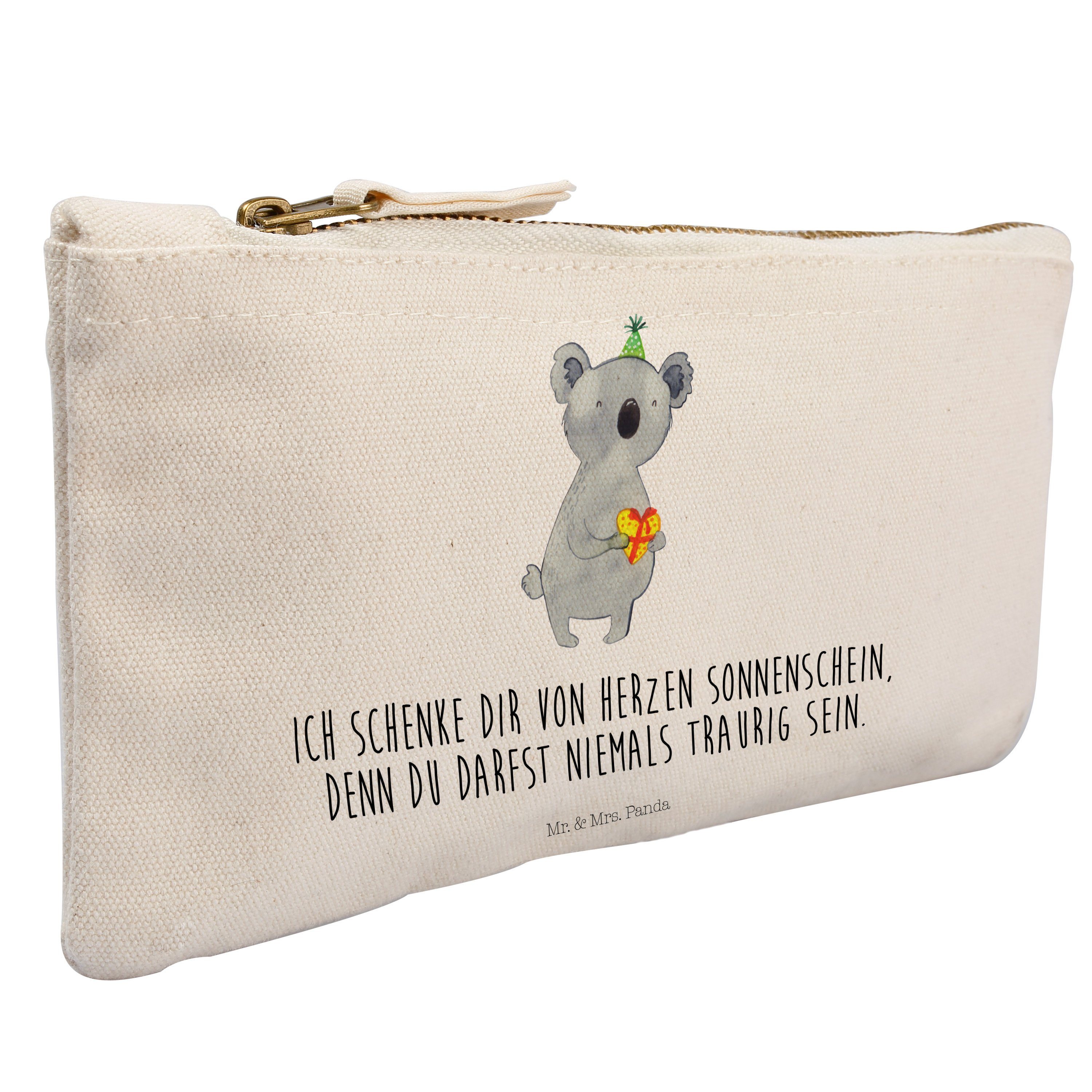 Geburtstag, Mr. Kosmetiktasc Mrs. Weiß Koala & klein, (1-tlg) - - Kosmetiktasche Panda Geschenk Schminktasche