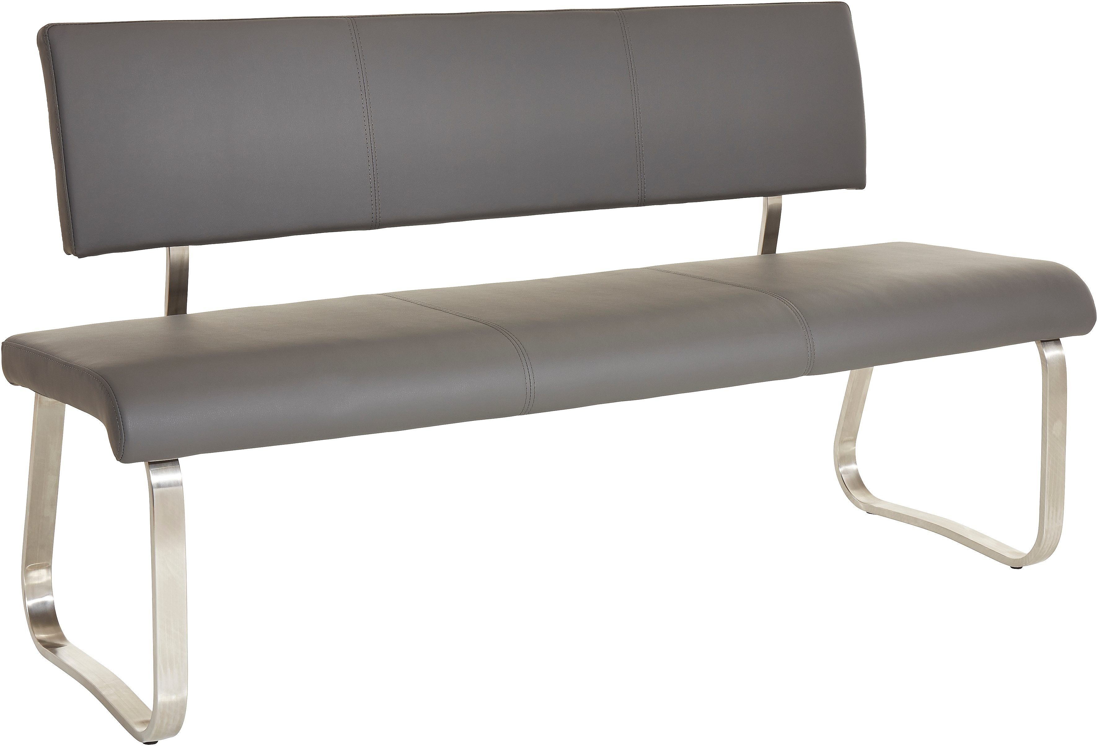 MCA furniture Polsterbank Arco, belastbar Kg, 280 bis verschiedenen Breiten in grau Echtleder