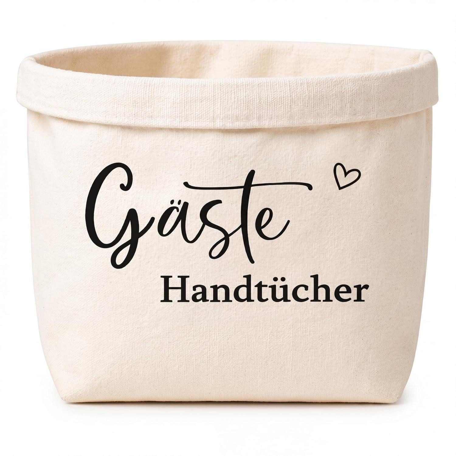 LuxusKollektion Handtuchkorb Gästehandtuchkorb Creme Groß (1 St)