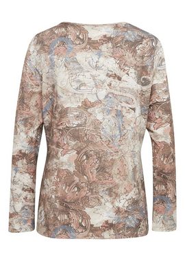 GOLDNER Print-Shirt Hübsches Druckshirt mit funkelnden Ziersteinchen