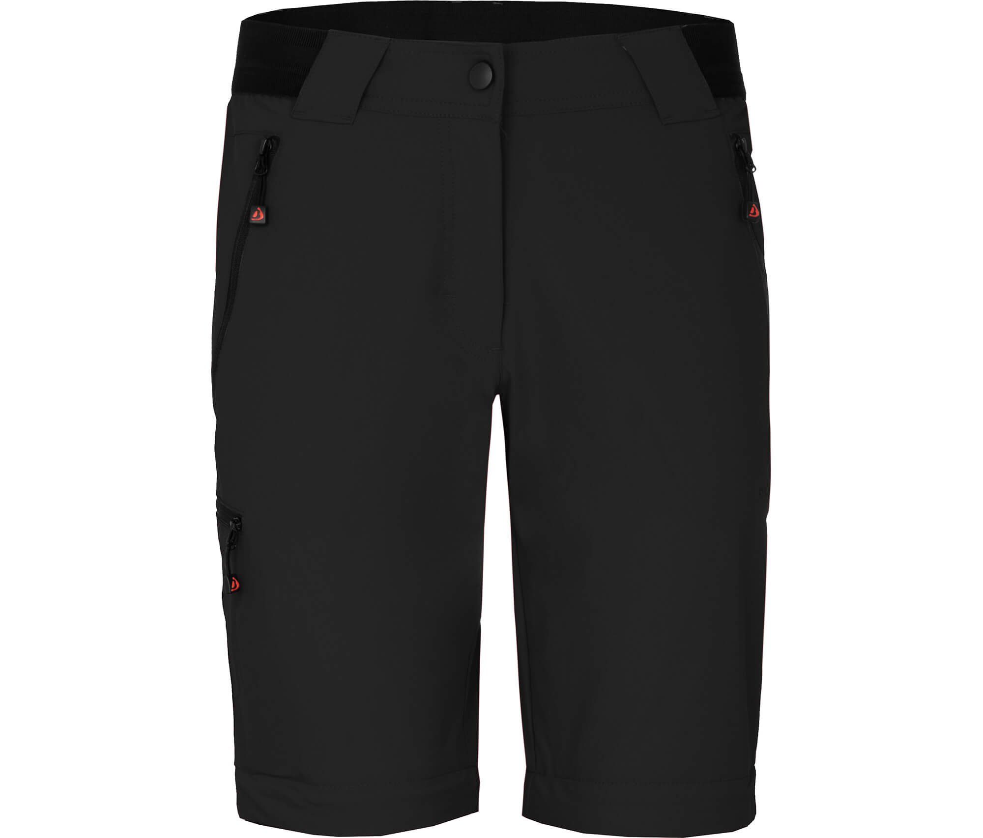 Bergson Outdoorhose VIDAA COMFORT Zipp-Off Damen Wanderhose, leicht, strapazierfähig, Normalgrößen, schwarz