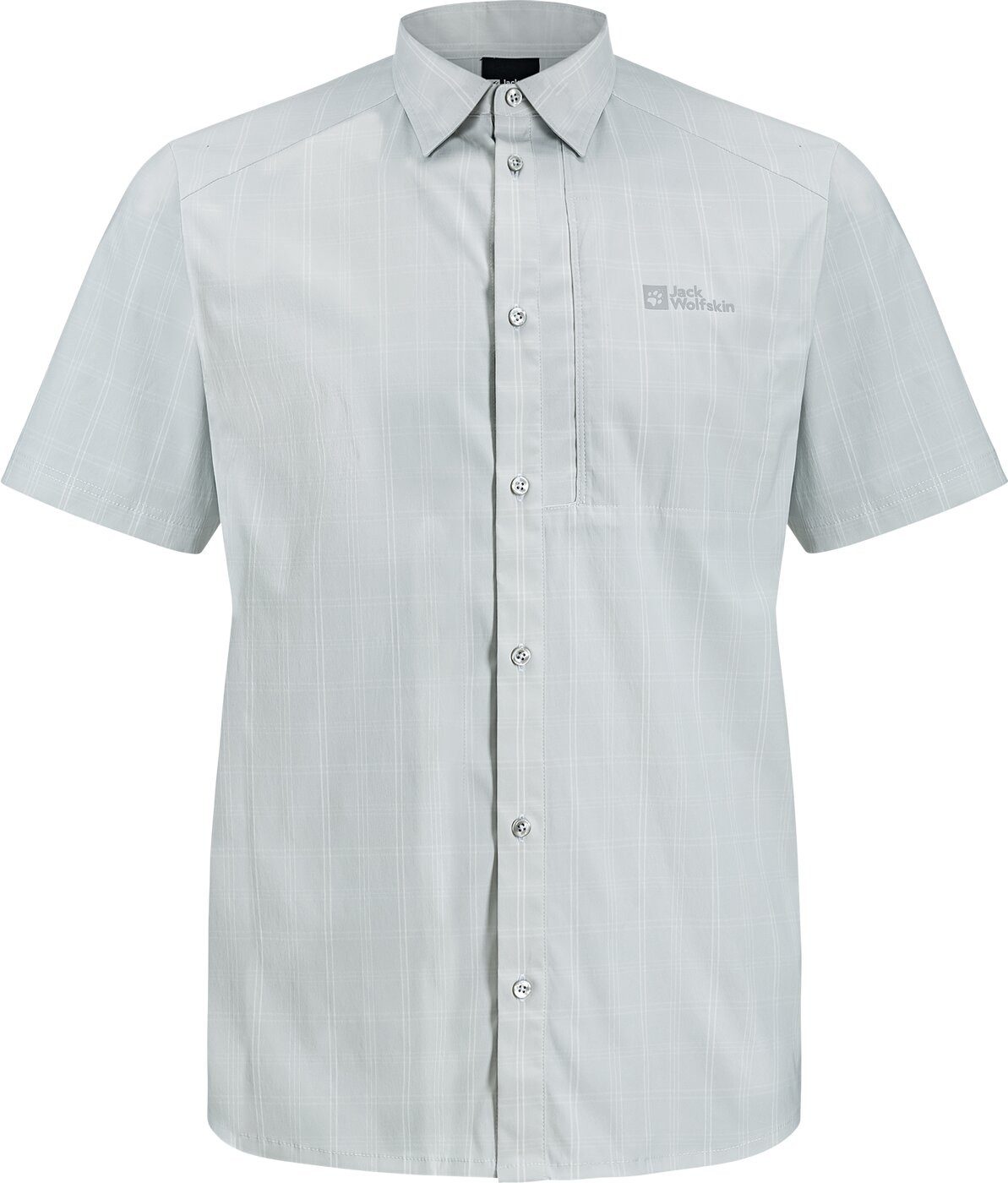 Jack Wolfskin Outdoorhemd NORBO S, S SHIRT M COOL GREY CHECK