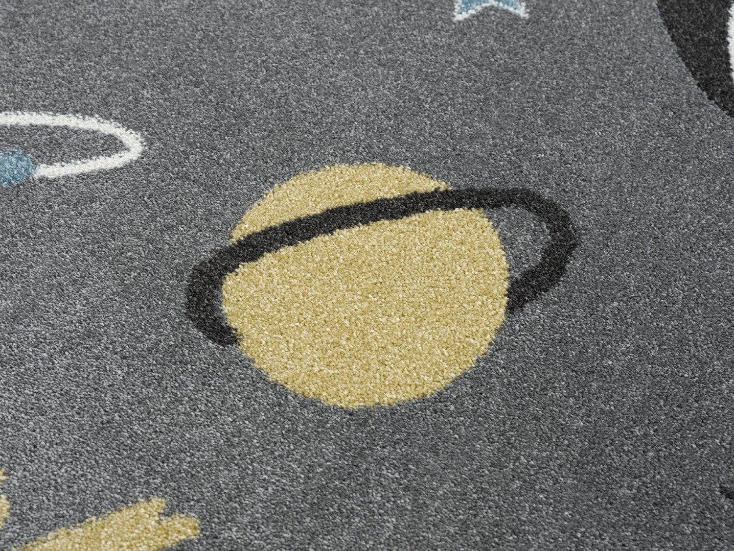 Scandicliving Kinderteppich Teppich, Space silbergrau, 120x180 cm, rechteckig