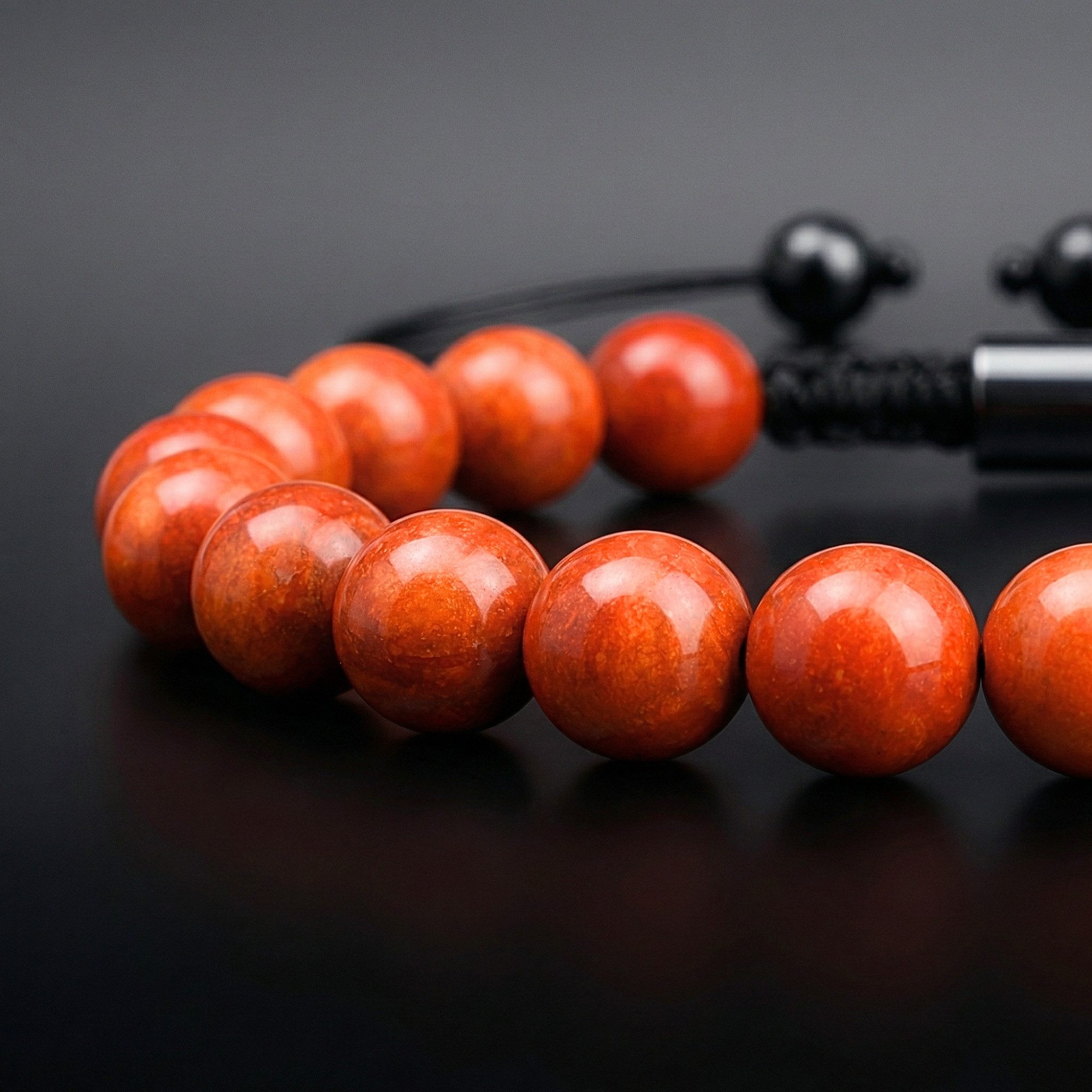 UNIQAL.de Perlenarmband aus Natur- & Edelstein – Unisex, 8 mm (einreihiges Natursteinarmband, verschiedene Farben & Steinsorten), verstellbar, handgefertigt