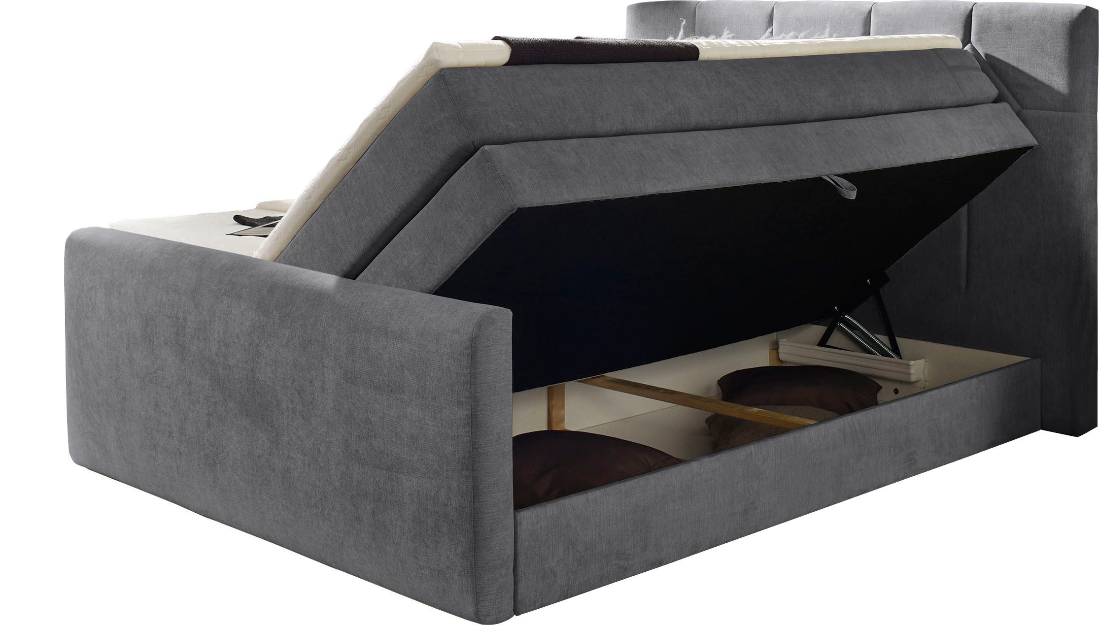 Home affaire Boxspringbett Atlanta, inklusive Topper und Bettkasten