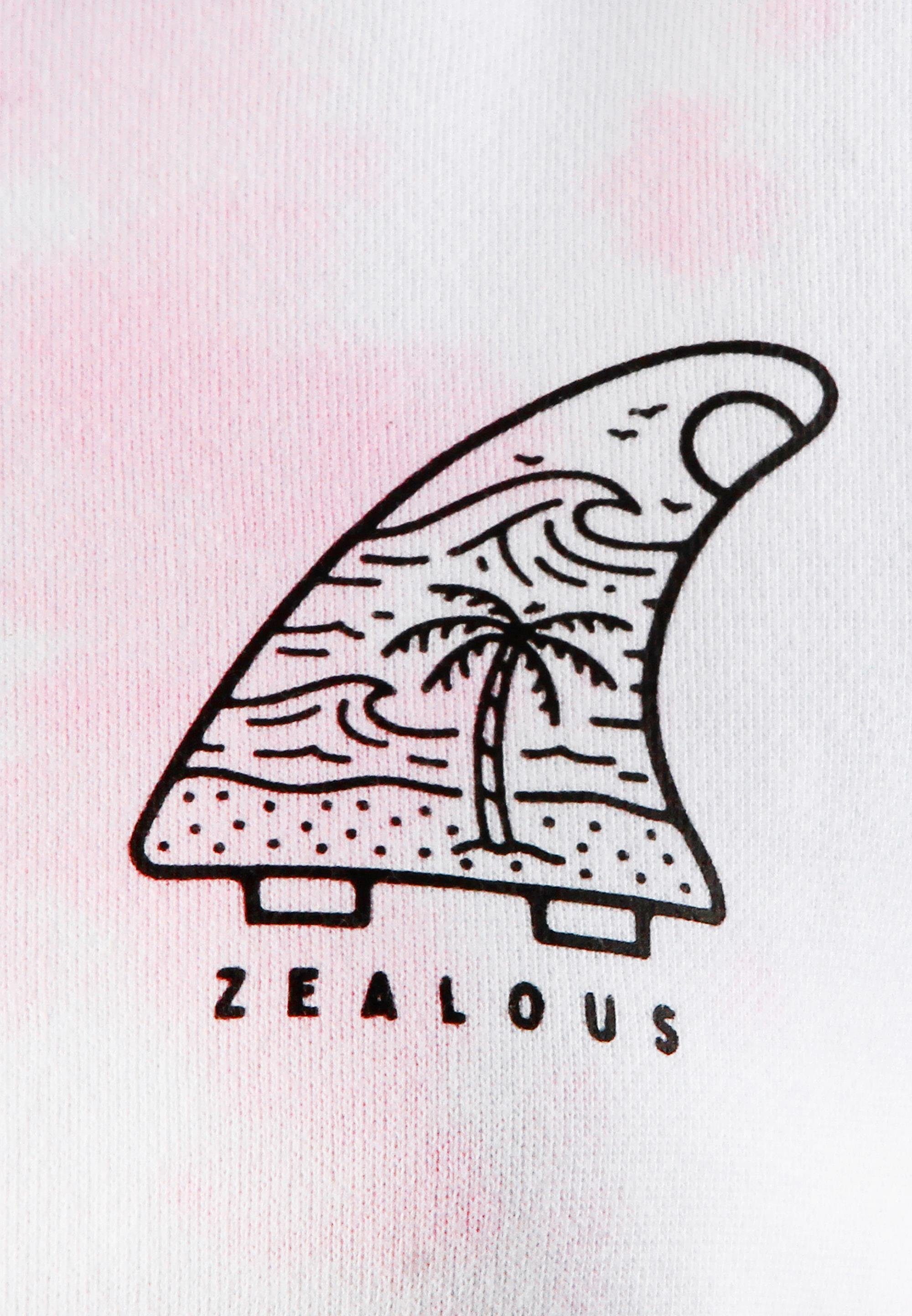 Damen Pullover Zealous Sweatshirt Fun in the Sun aus flauschiger Baumwolle mit Surfboard Finnen Print