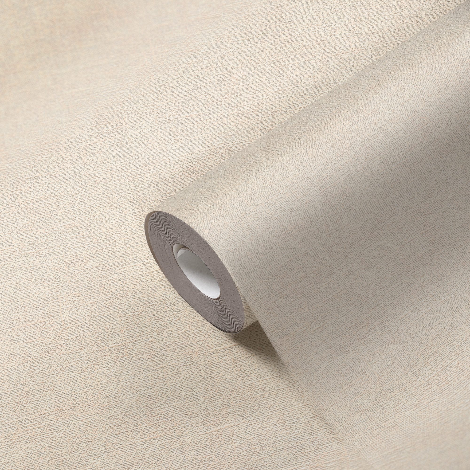 living walls Vliestapete Smart Surfaces einfarbige Tapete Unitapete Struktur-Optik Landhaus, strukturiert, matt, (1 St), Vliestapete Textil-Optik für Schlafzimmer Küche Wohnzimmer Uni Design