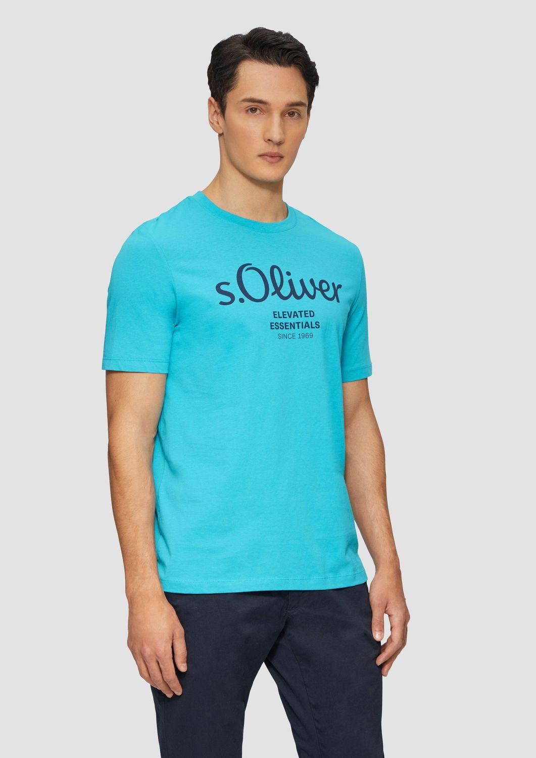 s.Oliver T-Shirt Casual (2-tlg) mit Rundhals-Ausschnitt, kurzarm, Logo-Aufd günstig online kaufen