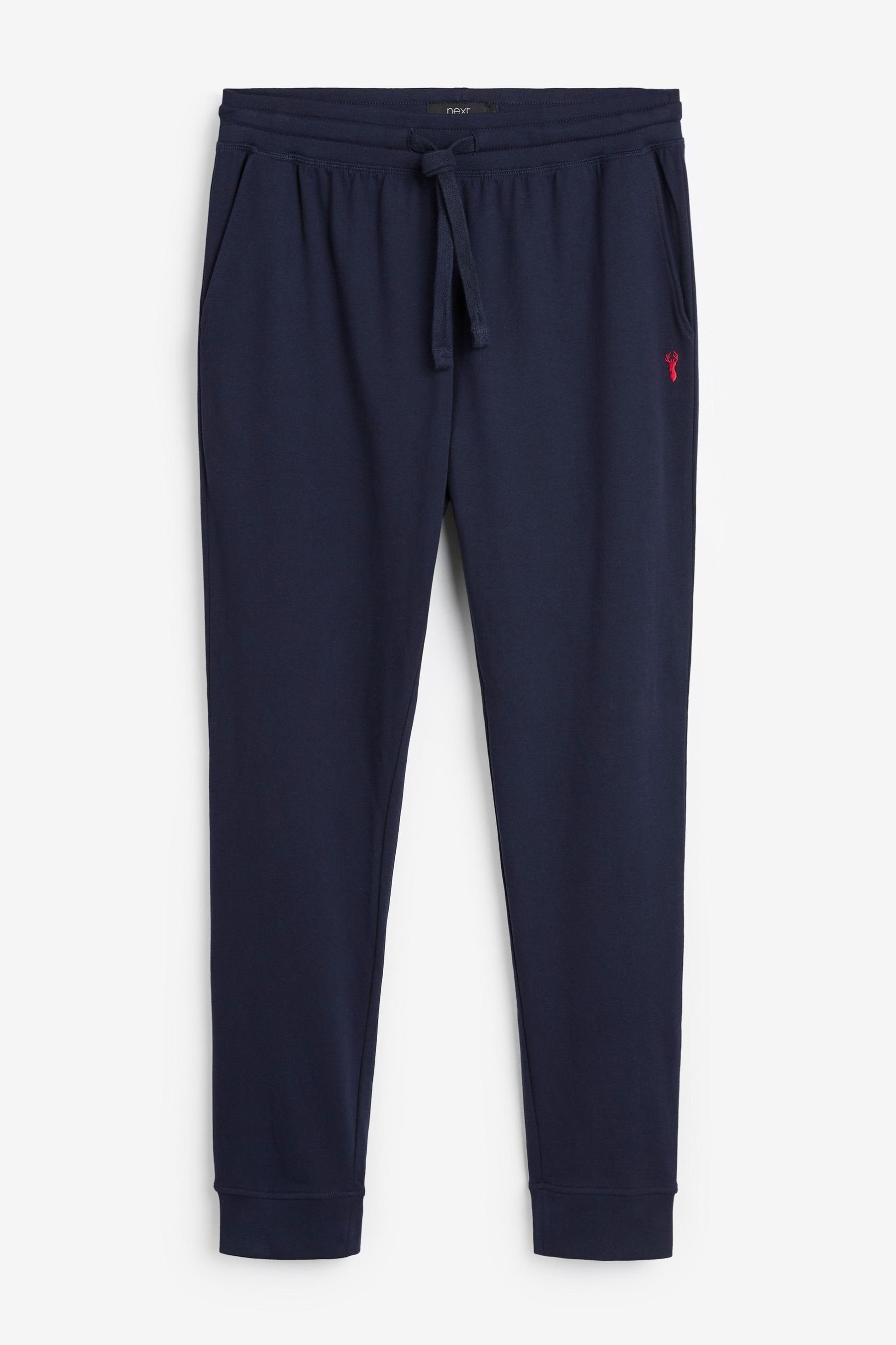 Bündchen Jogginghose (1-tlg) Loungewear mit Fit – Navy Jogginghose Next Slim