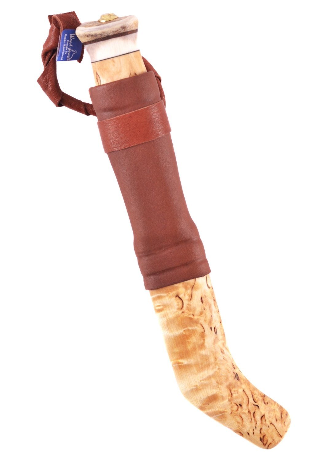 Battle Merchant Taschenmesser Wood St) mit Maserbirke, kleines Scheide Jagdmesser (1 aus Jewel