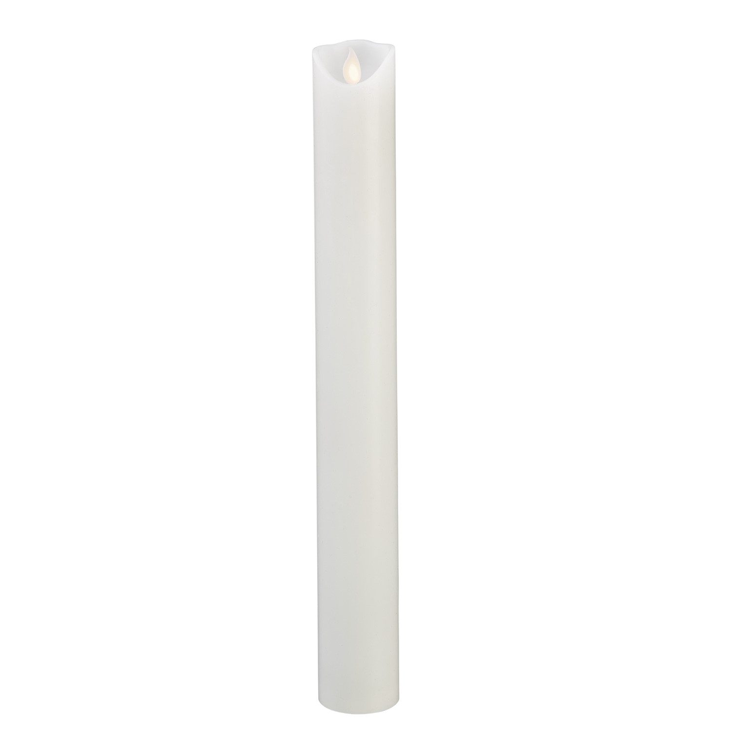 STAR TRADING LED-Kerze Stumpenkerze Taufkerze Kirchenkerze Echtwachs H: 40cm Timer weiß