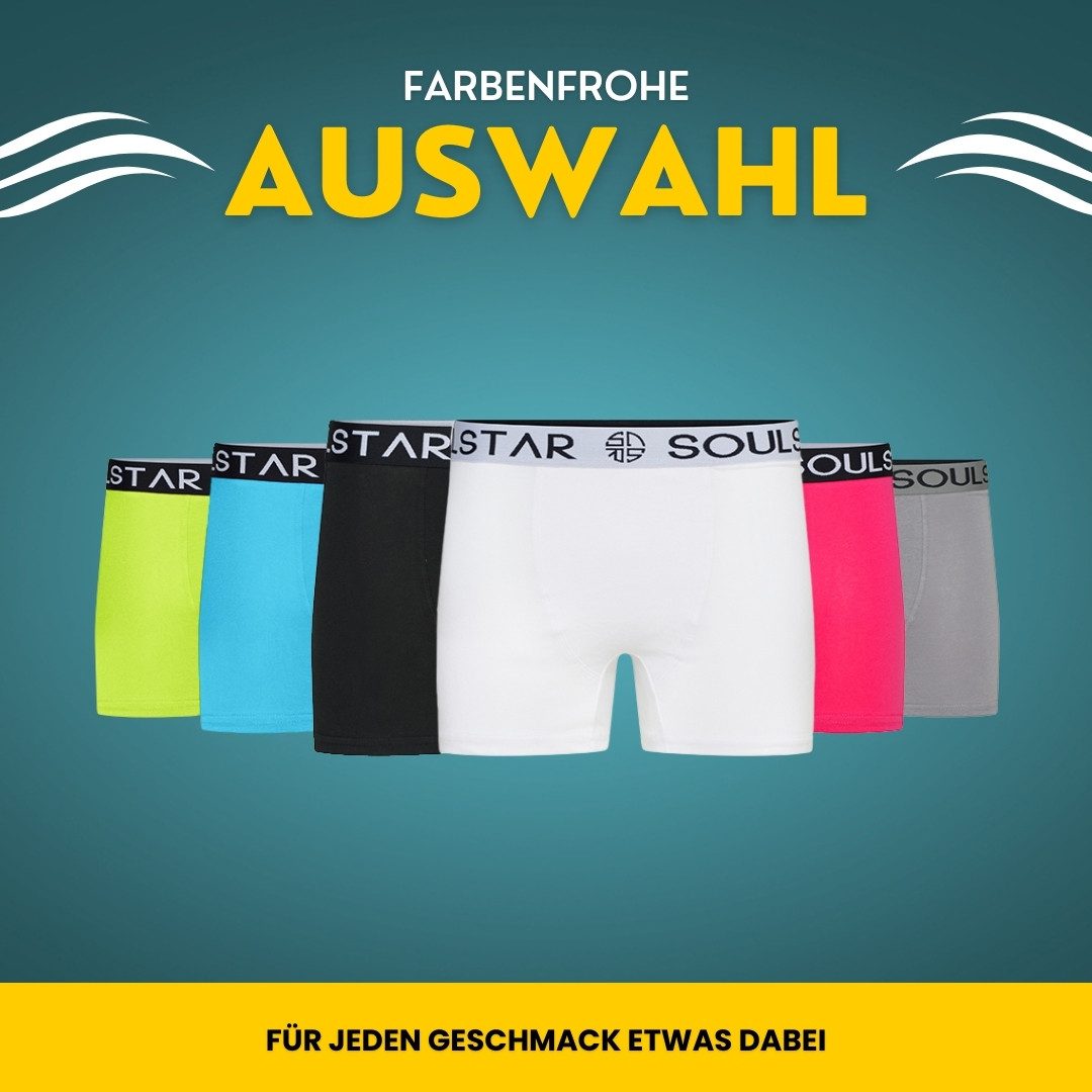 SOULSTAR Boxershorts MUBOXER9 (Packung, 9-St., 9er-Pack) Basic Herren Unterhosen Unterwäsche Extra Weiches Material Männer – Bild 5 von 5