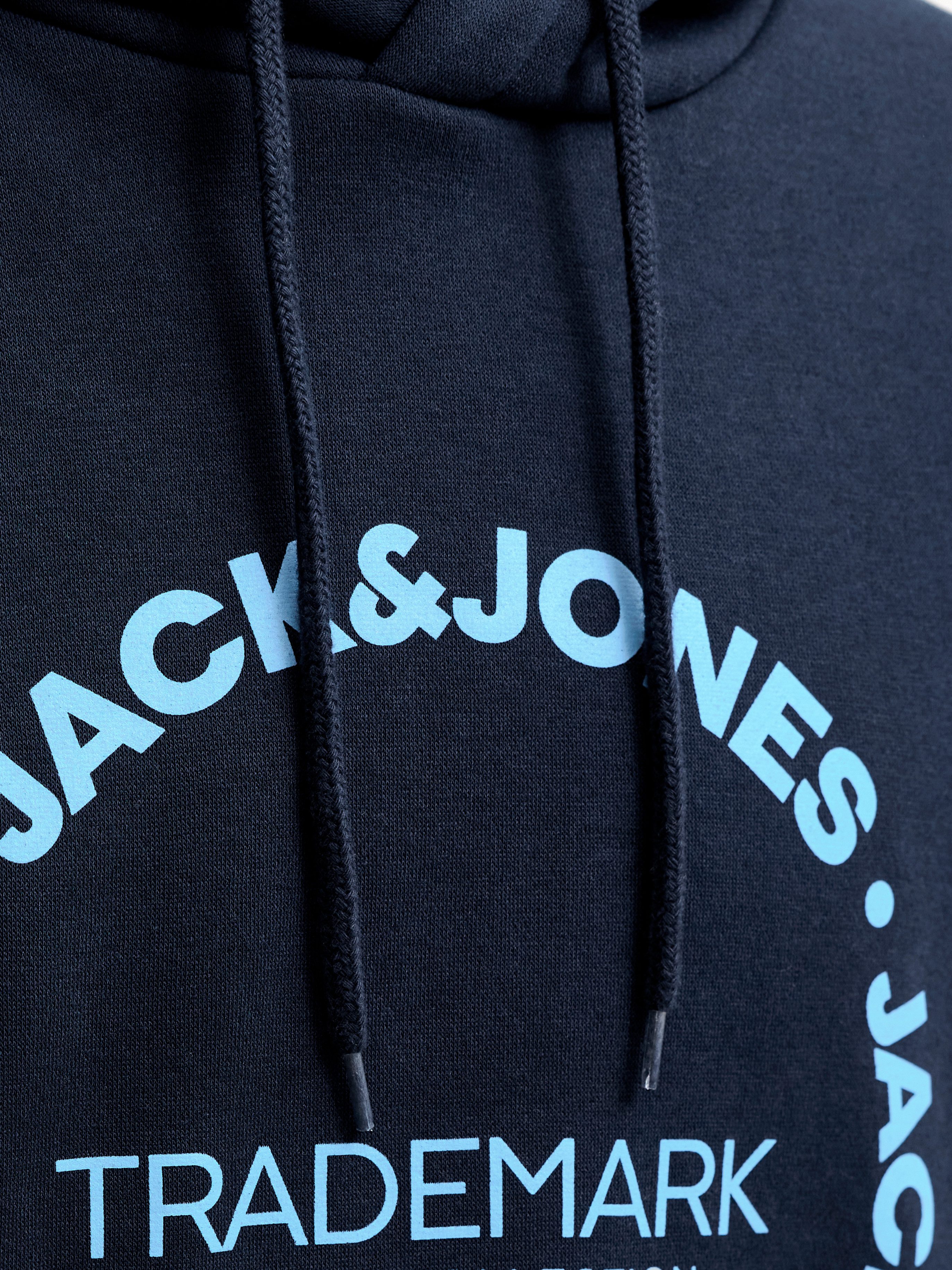 Jack & Jones PlusSize Kapuzensweatshirt JJBENSON SWEAT HOOD PLS Materialmix, regular fit – Bild 4 von 4