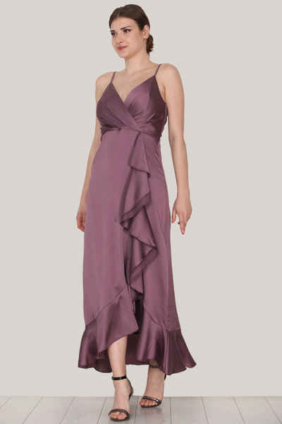 Modabout Abendkleid Langes Maxikleid Sommerkleid für Damen - NELB0063D2270MRD (1-tlg)