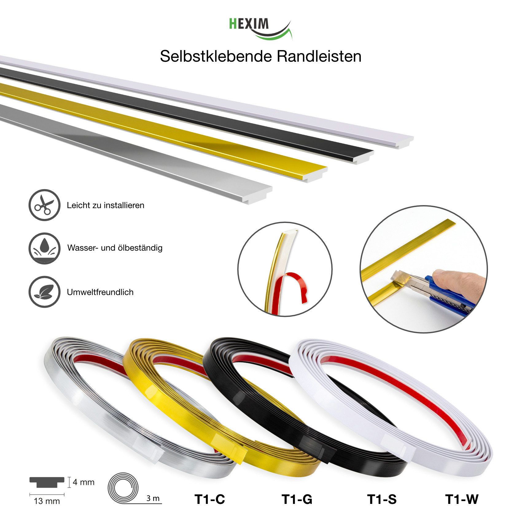 Hexim Isoliertapete, (selbstklebende flexible Zierleiste 3M günstig online kaufen