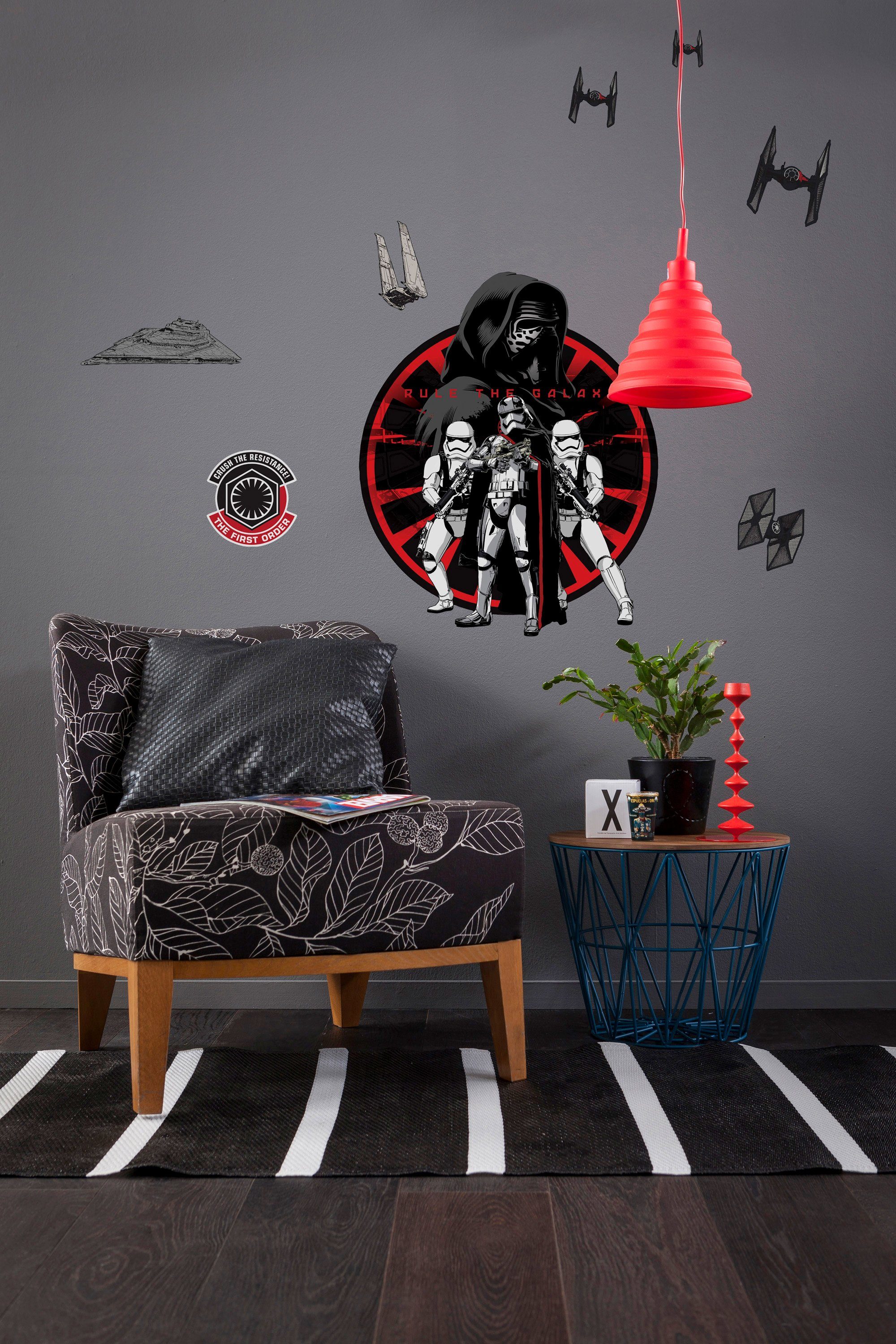 Komar Wandtattoo Star Wars First Order - Größe 50 x 70 cm (9 St), selbstklebend, Wandsticker, Kinderzimmer