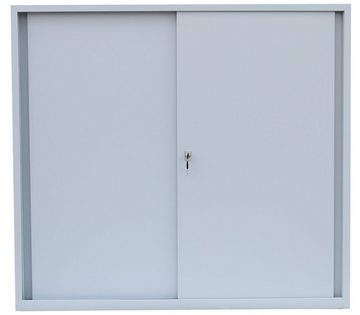 Steelboxx Schiebetürenschrank Schwebetürenschrank Aktenschrank Sideboard 1090 x 1200 x 450 mm (1-St) Komplett verschweißt und montiert - keine Montage erforderlich