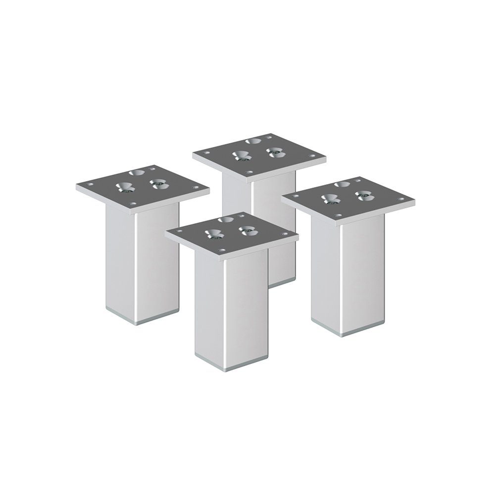 sossai® Möbelfuß Aluminium Möbelfüße, (4-St)