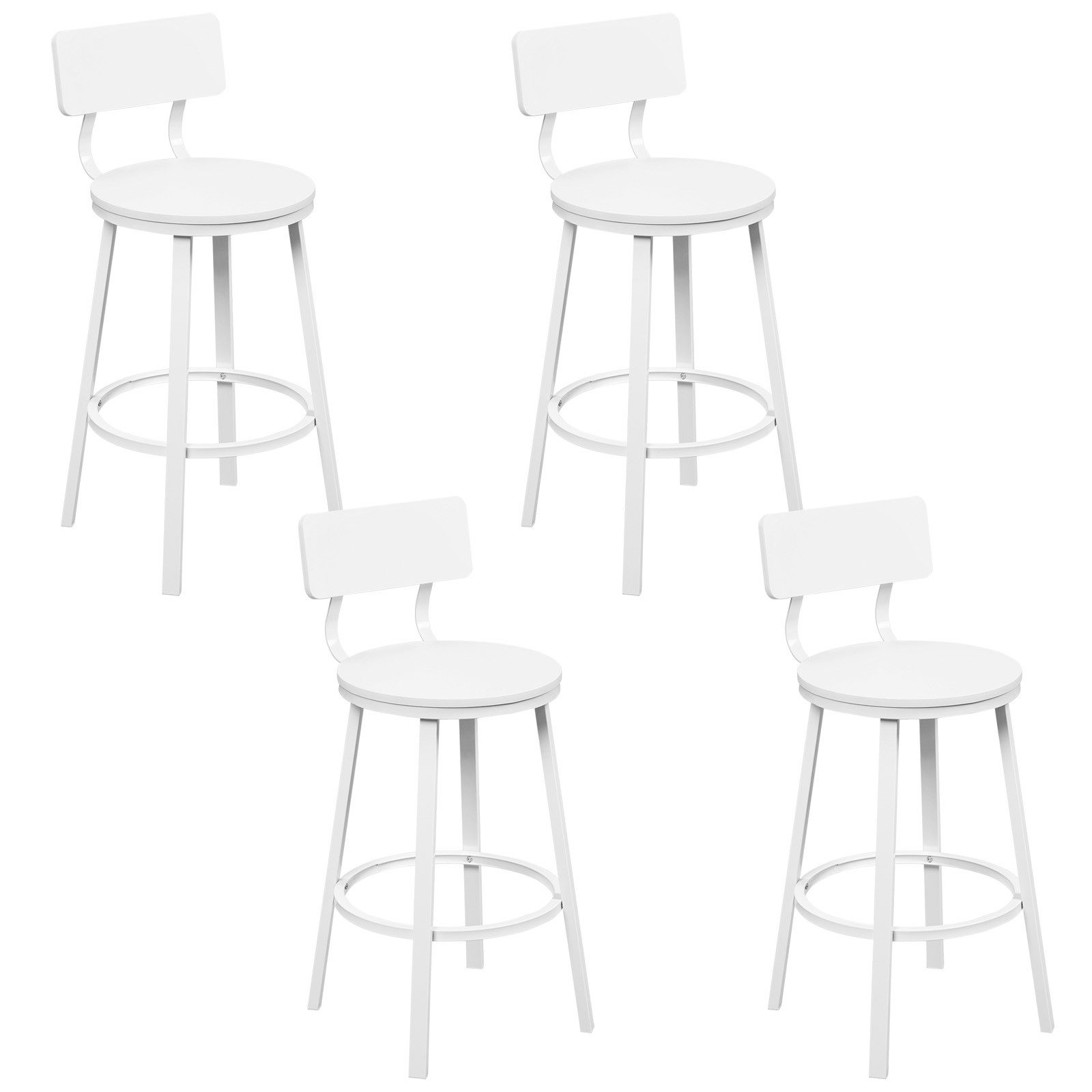 Woltu Barhocker (4 St), Barstuhl Kücheninsel rund, Küchenhocker Metallgeste günstig online kaufen