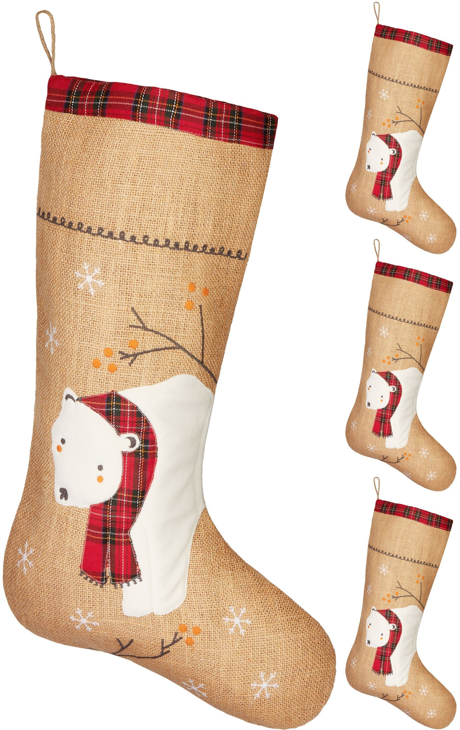 BRUBAKER Nikolausstiefel Weihnachtsstrumpf zum Befüllen und günstig online kaufen