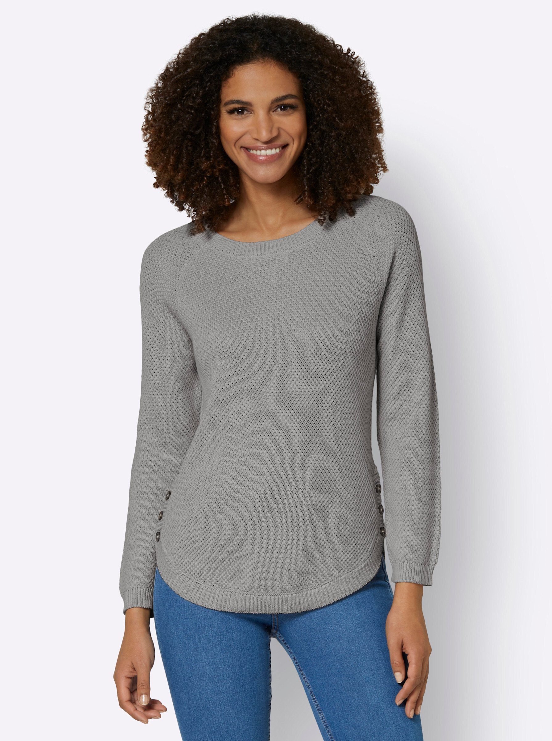 steingrau-meliert Strickpullover WEIDEN WITT