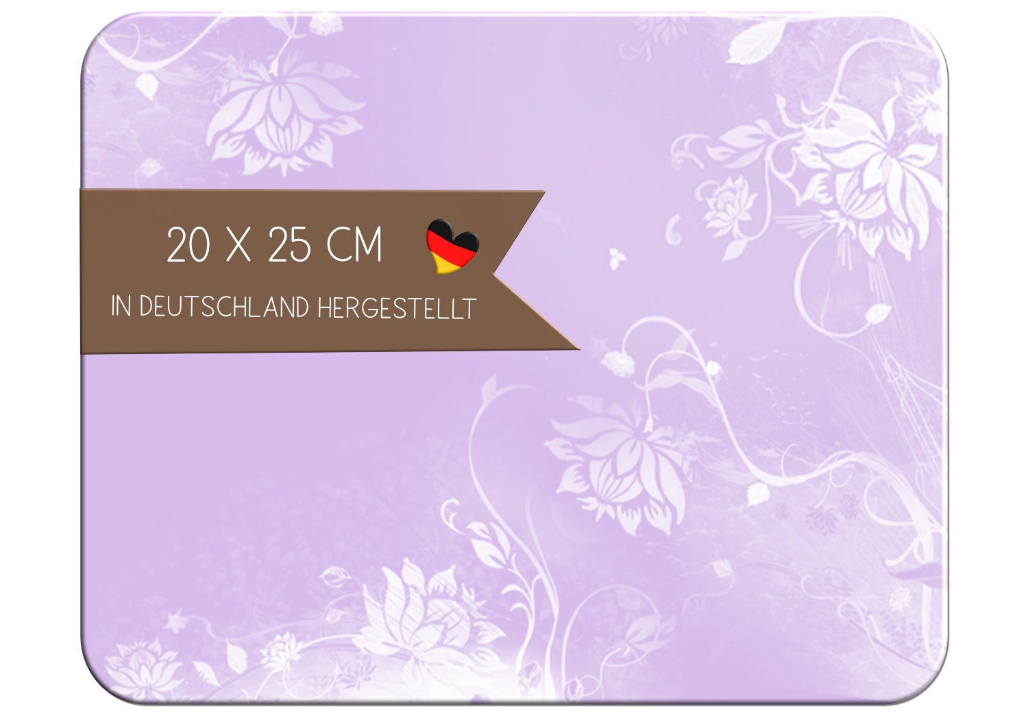 CreaDesign Frühstücksbrett Kinder Blumen Flieder Brettchen, Kunststoff, 20x25 cm, Kunststoff, (1-St)