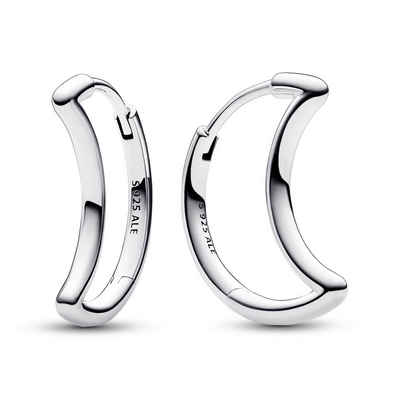 Pandora Paar Ohrstecker Paar Ohrringe für Damen Mond aus 925er Silber PANDORA Moments