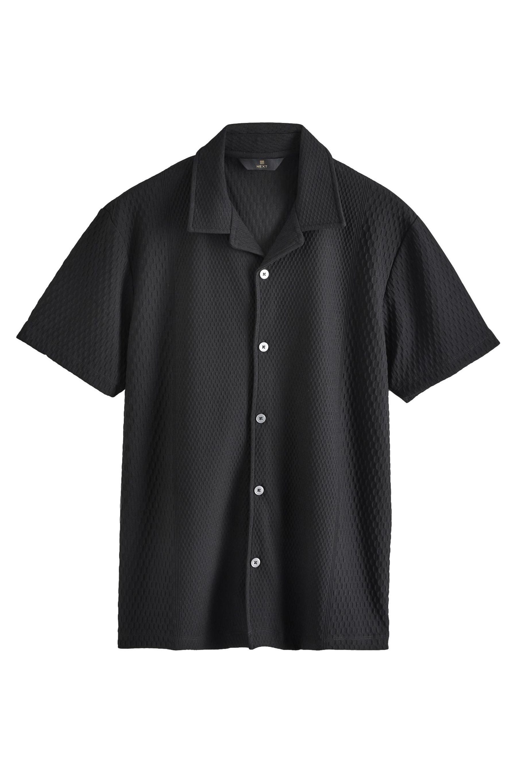 Next Kurzarmhemd Hemd aus strukturiertem Jersey günstig online kaufen